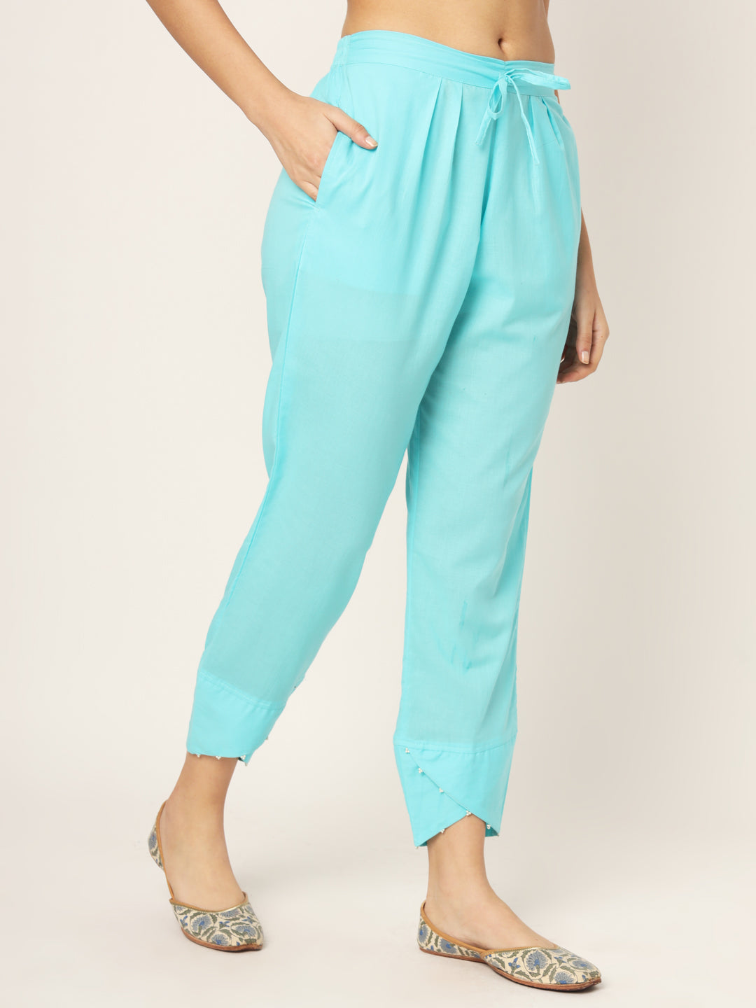 Cyan Tulip Pants