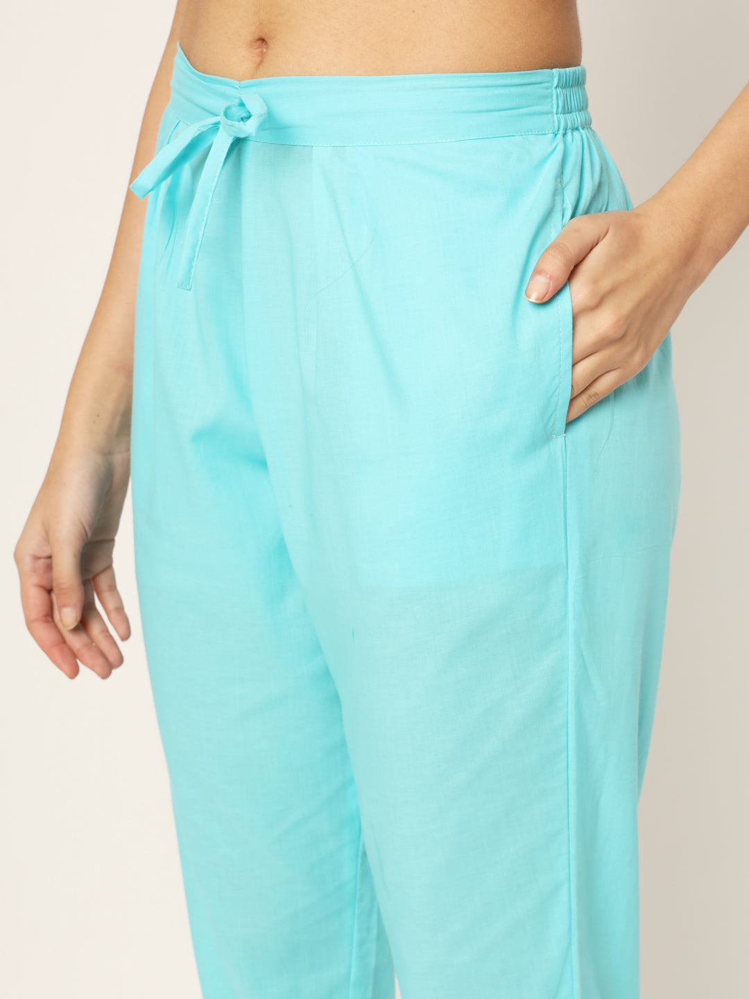 Cyan Tulip Pants