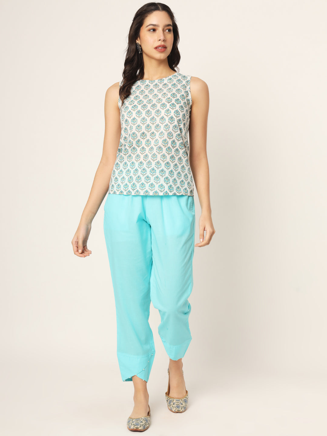 Cyan Tulip Pants