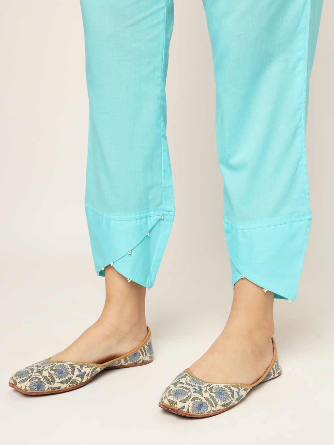 Cyan Tulip Pants
