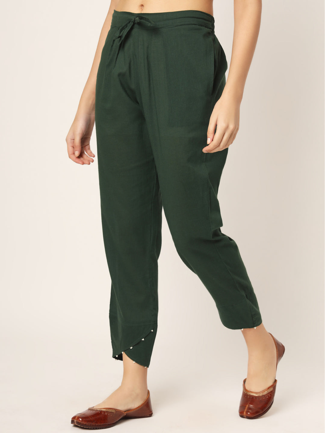 Bottle Green Tulip Pants