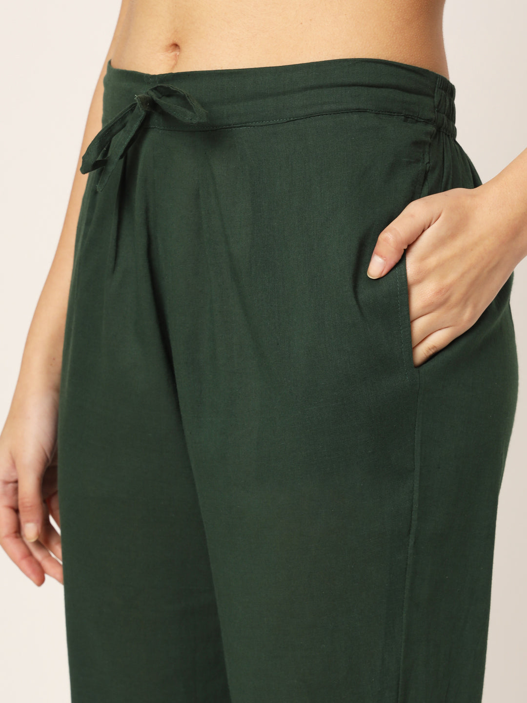Bottle Green Tulip Pants