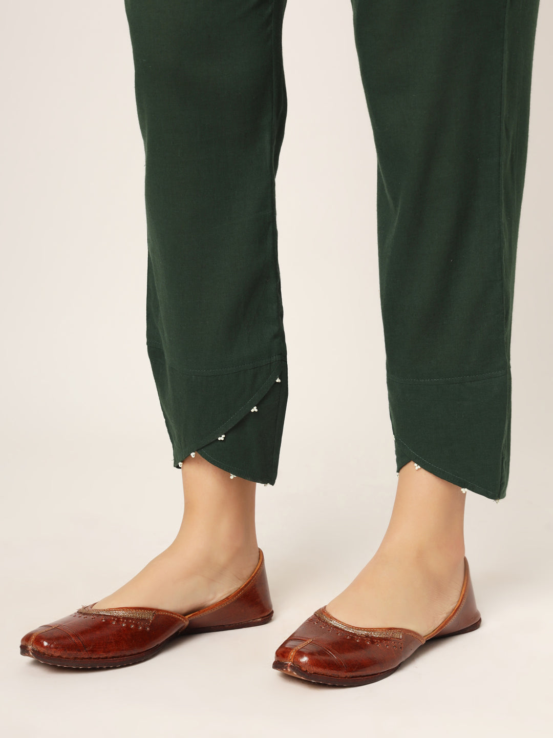 Bottle Green Tulip Pants