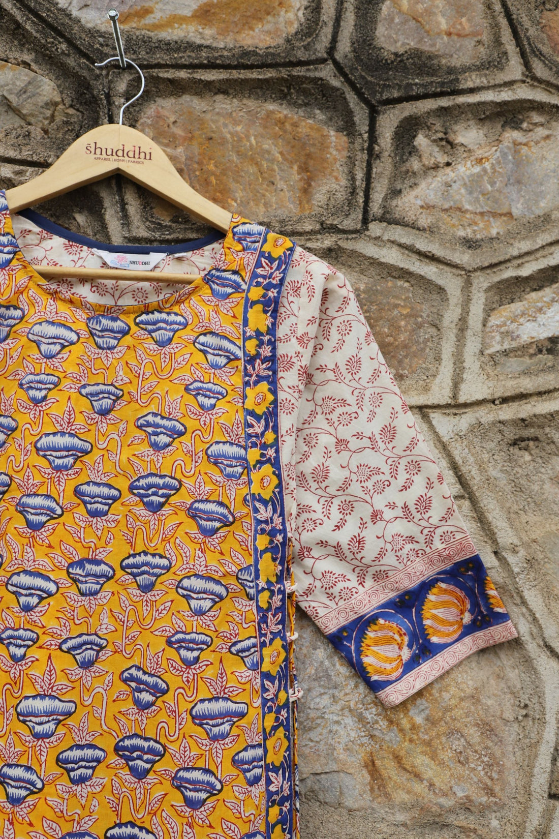 Saffron Yellow A line Kurta