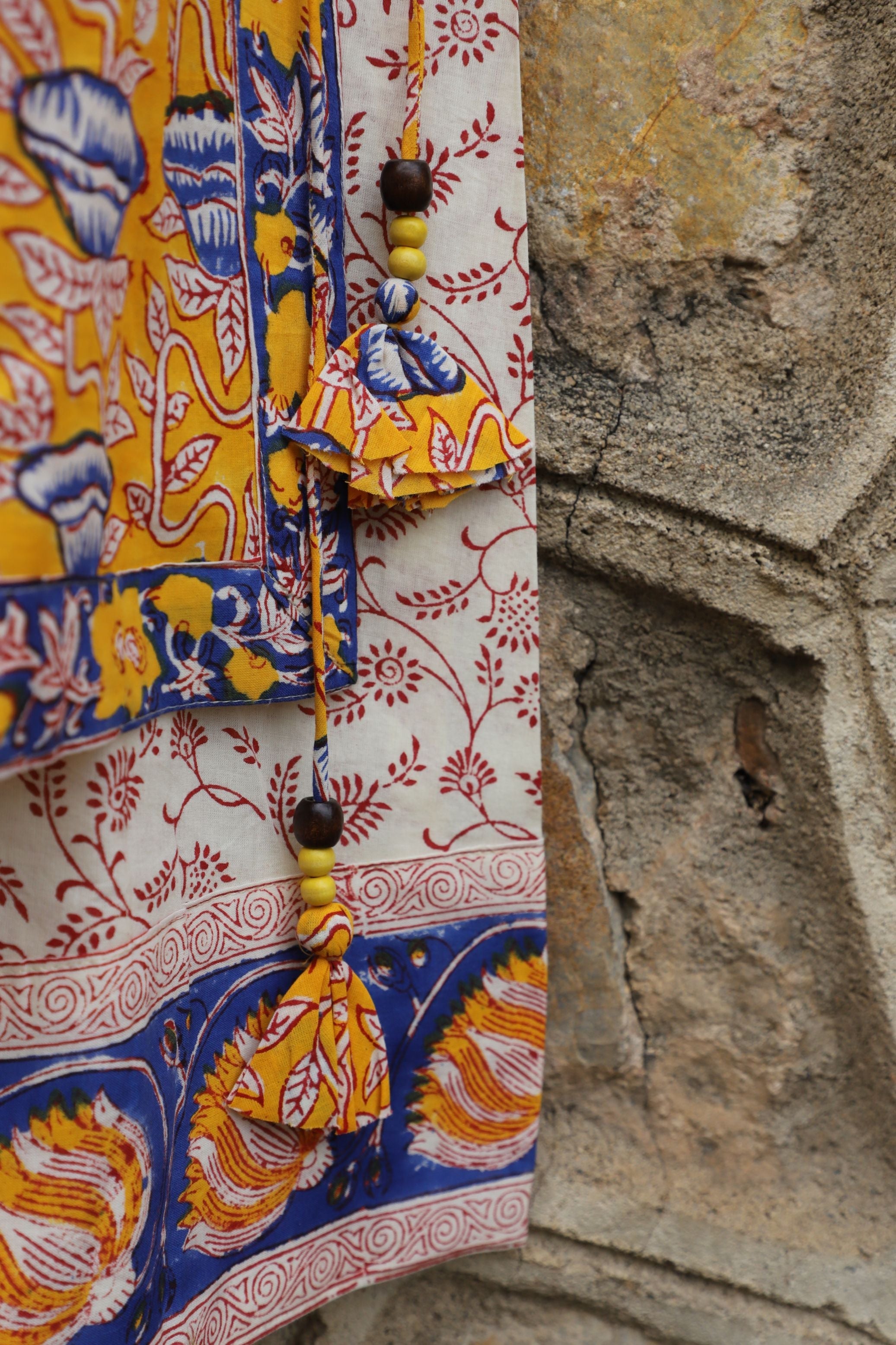Saffron Yellow A line Kurta