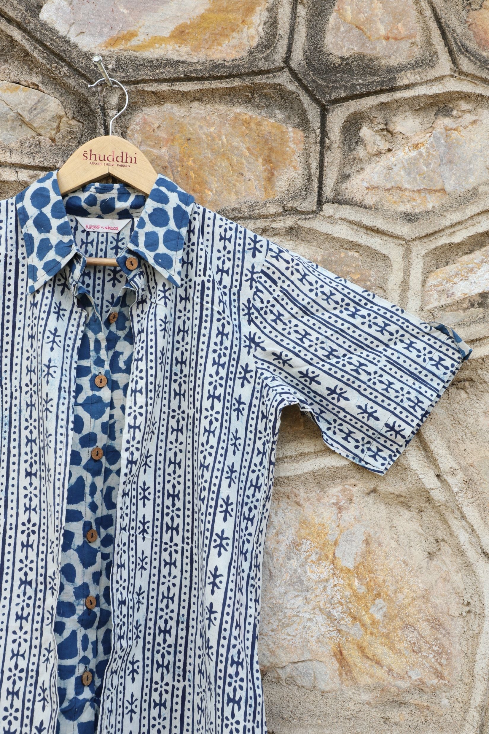 Indigo Blue Jacket Style Short Kurta