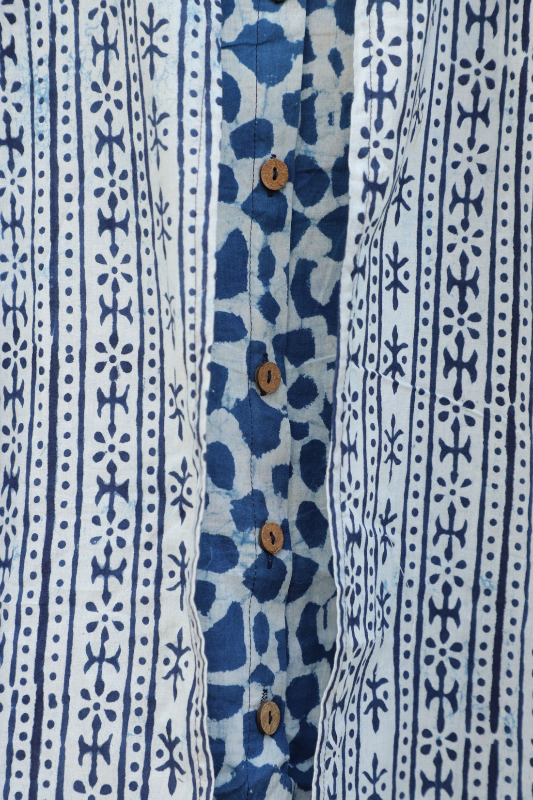 Indigo Blue Jacket Style Short Kurta