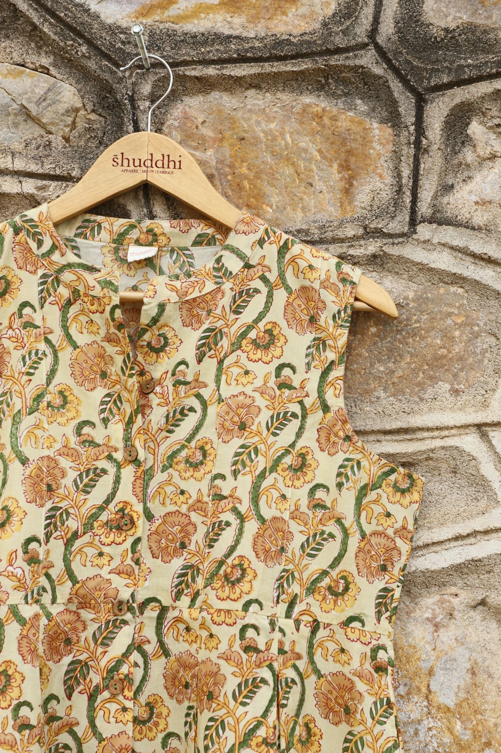 Vanilla Yellow With The Combination Of Wood Yellow Dress