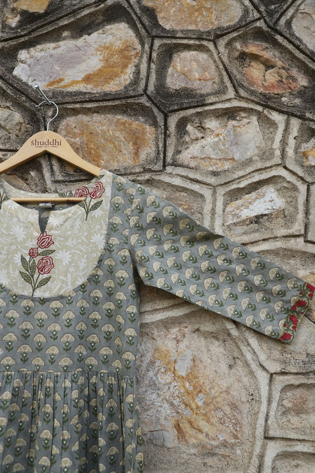 Stone Grey Flared Dress