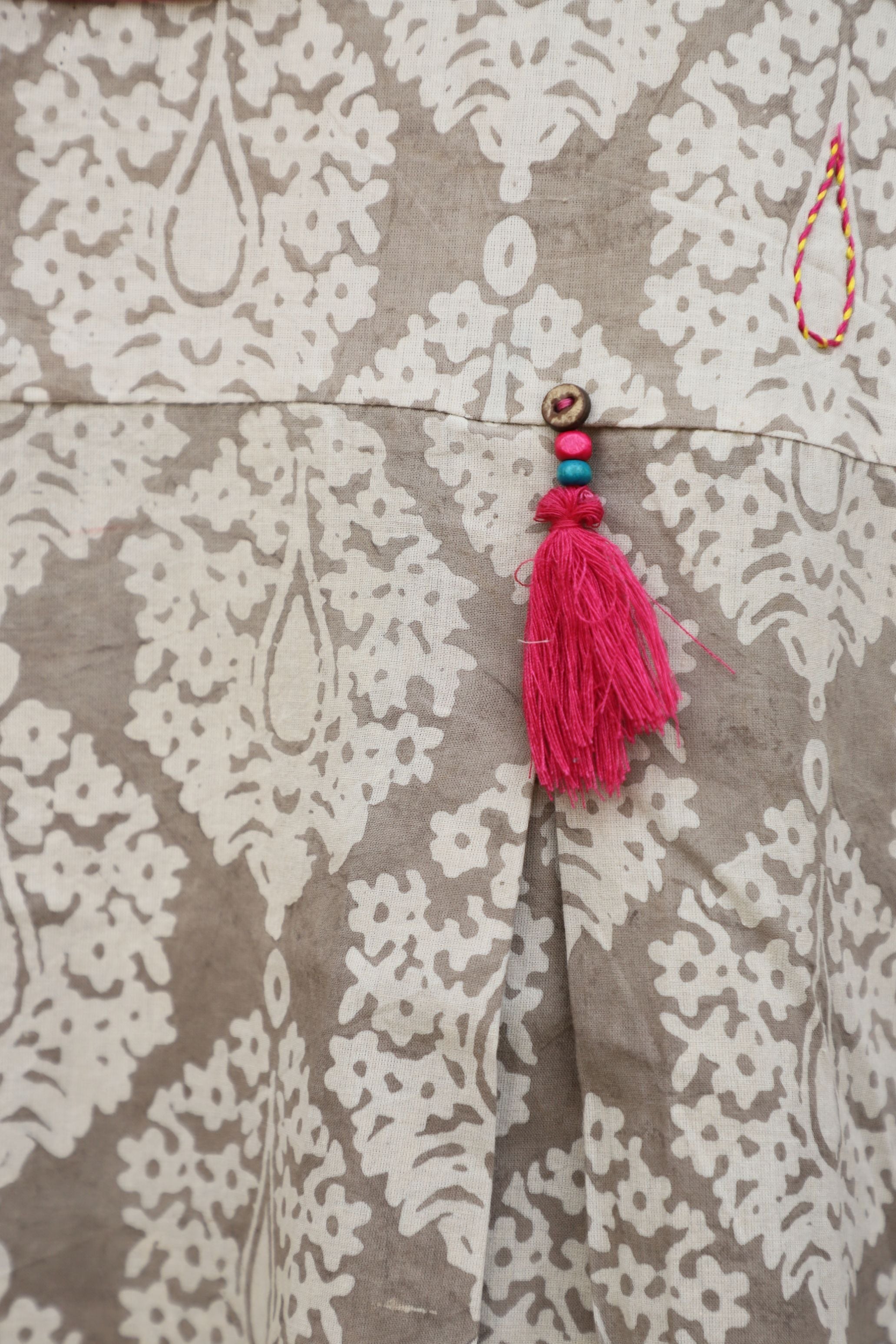 Stone Grey With A Combination Of Fuscia Pink
